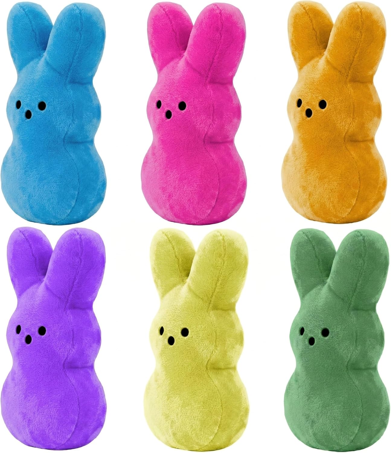 KatchOn, Bunny Plush Toys - Pack of 6 | Animal Bunny Stuffed Dolls, Pinata Stuffers for Kids | Soft Plush Bunny Decorations, Party Favors | Stuffed Animals Bulk, Stuffed Peeps