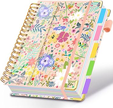 5 Subject Notebook with Removable Dividers& Tabs-B5 300 Pages