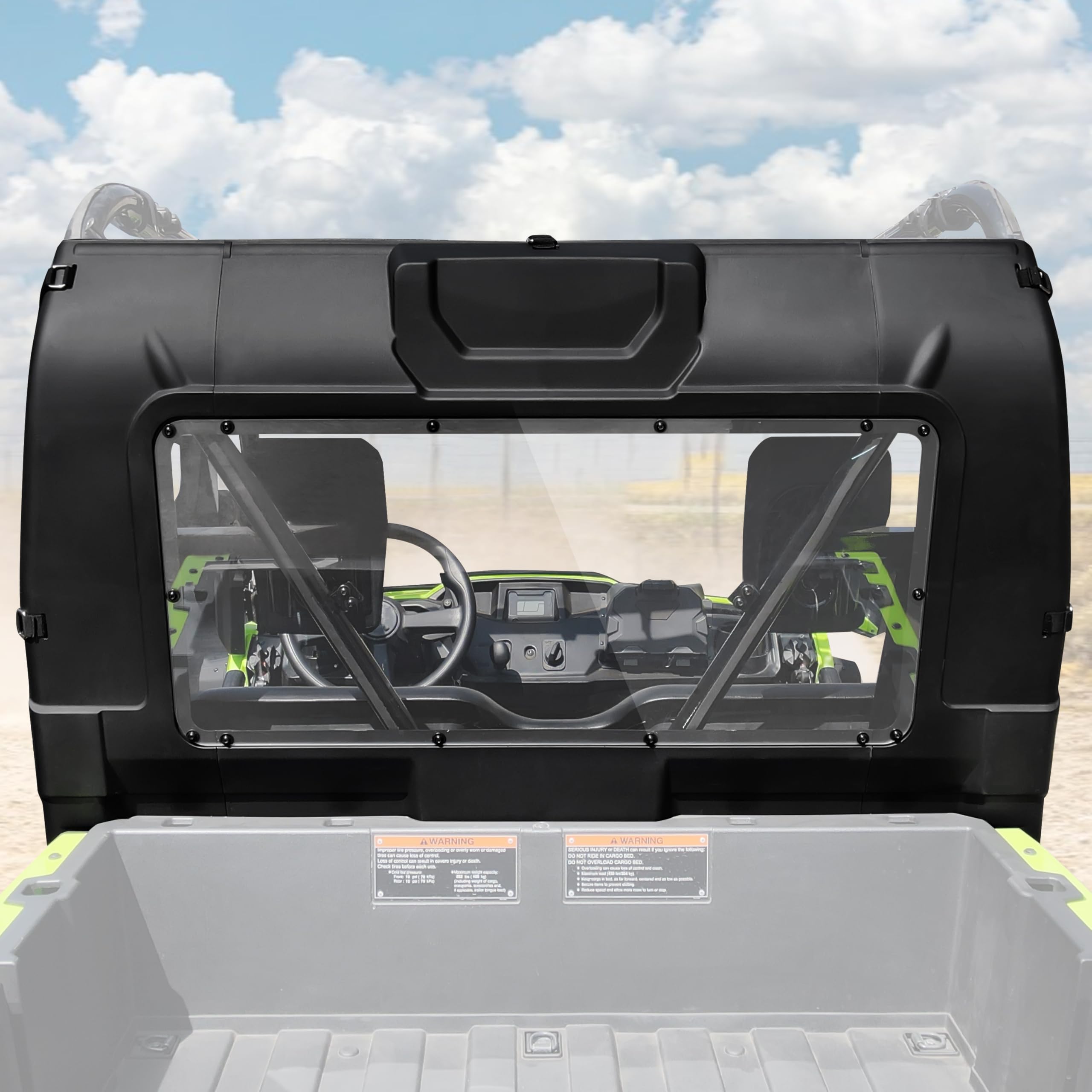 Tusk UTV Rear Window For Honda Pioneer 500 & 520 (2015-2025) - Dust & Weather Barrier