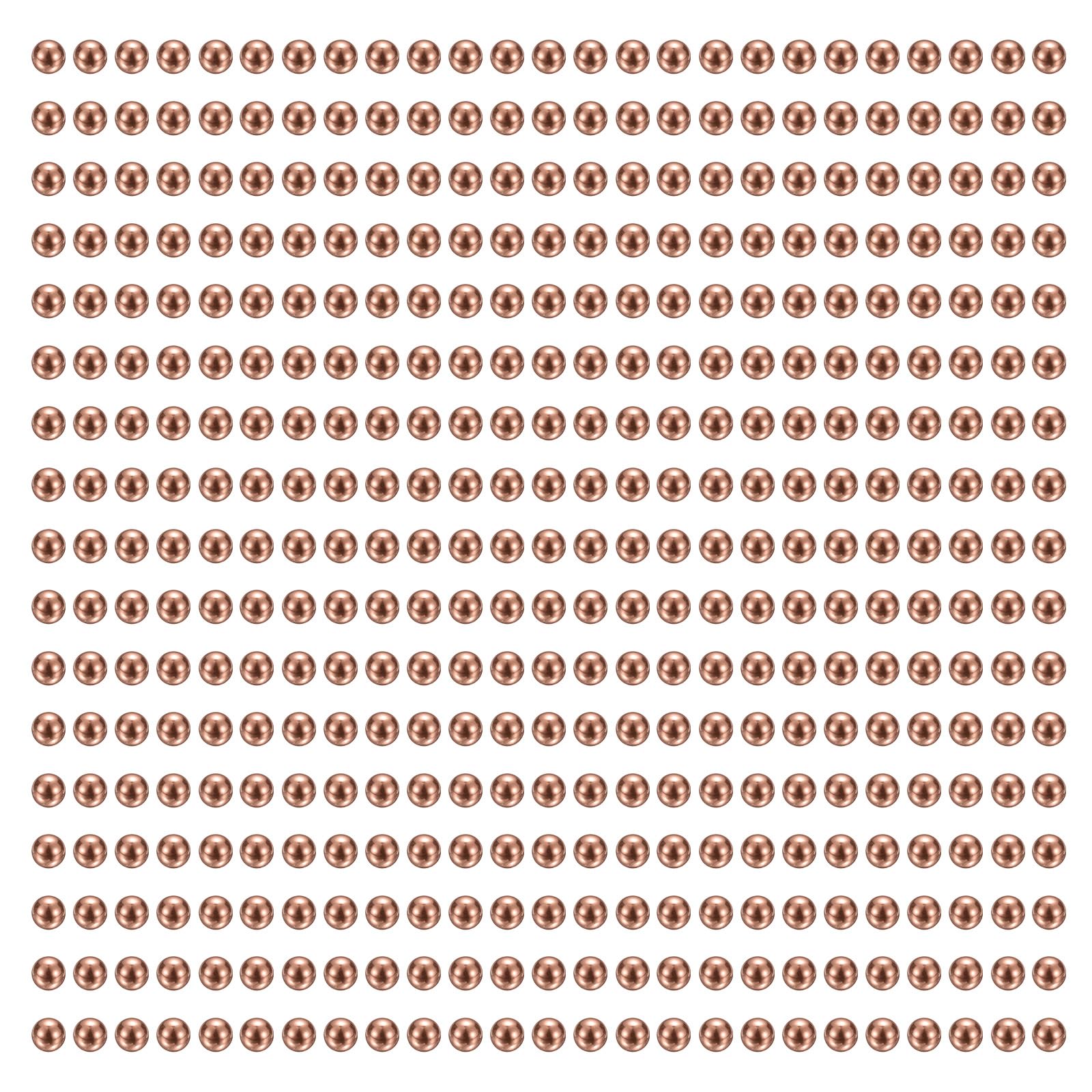 uxcell 400 Pcs Bearing Balls, 0.5mm Diameter Precision Solid Copper Bearing Balls Pure Copper Ball Spheres for Machinery, Automotive, and DIY (T2 Copper)