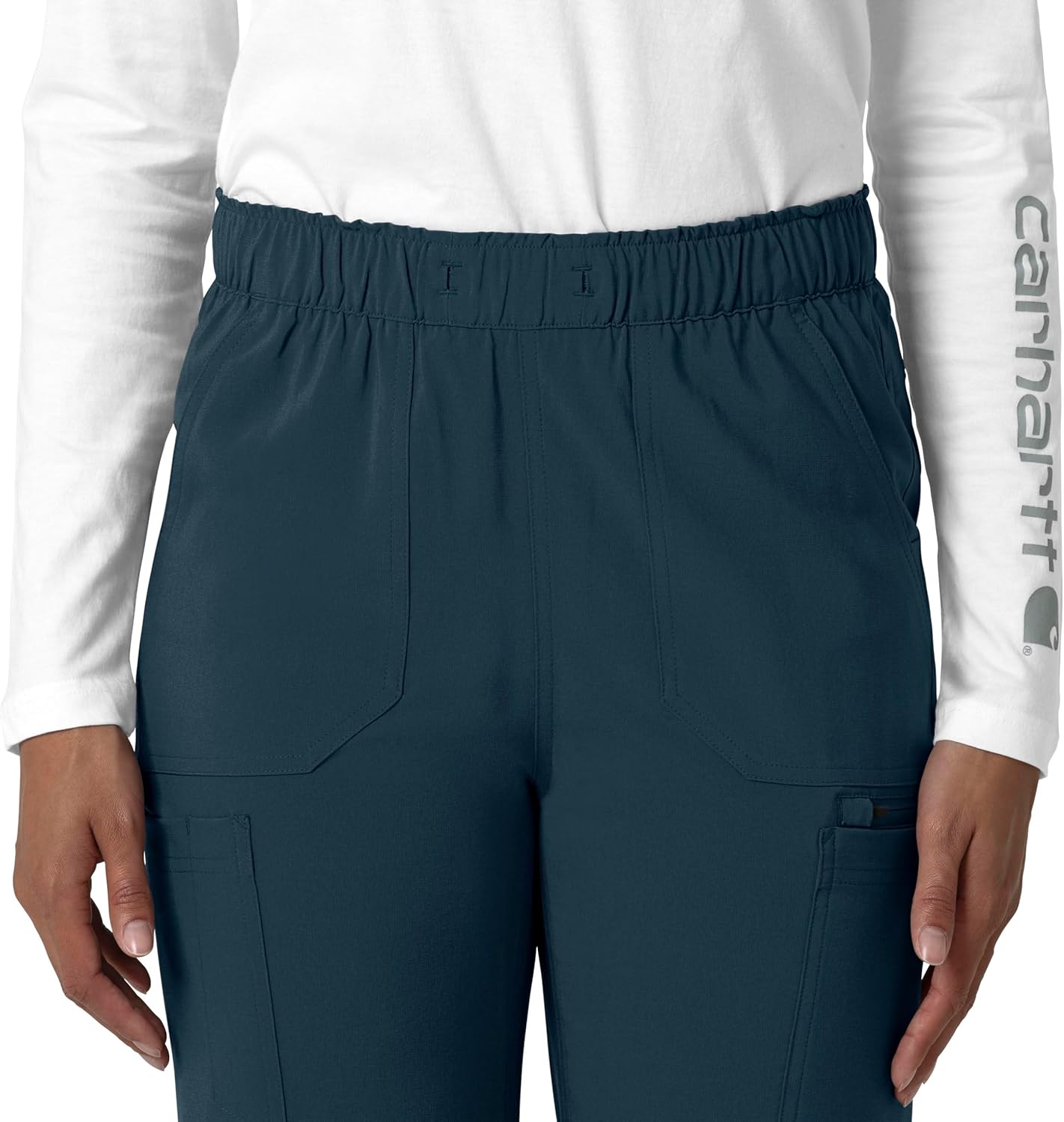 Carhartt Scrubs for Women Force Cross-Flex Straight-Leg Cargo Pants - Image 6