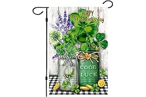 St Patrick's Day Garden Flag, Shamrock St Patricks Flag 12.5 x 18...