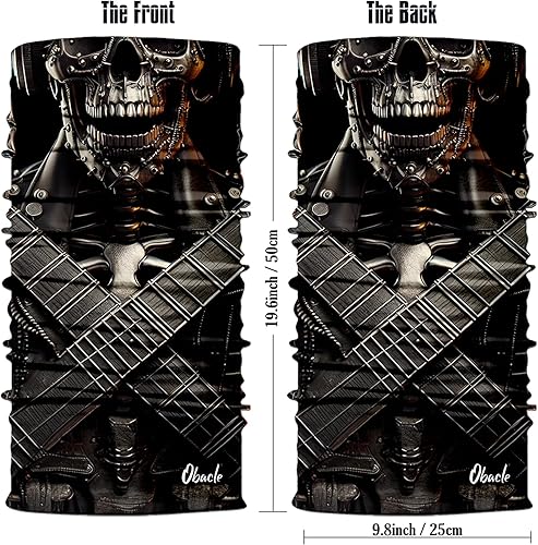 Miniatura 107 de Obacle - Media máscara de calavera, para protección contra el viento, el sol, sin costuras, 3D, para hombres, mujeres, duradera, delgada, Hombres