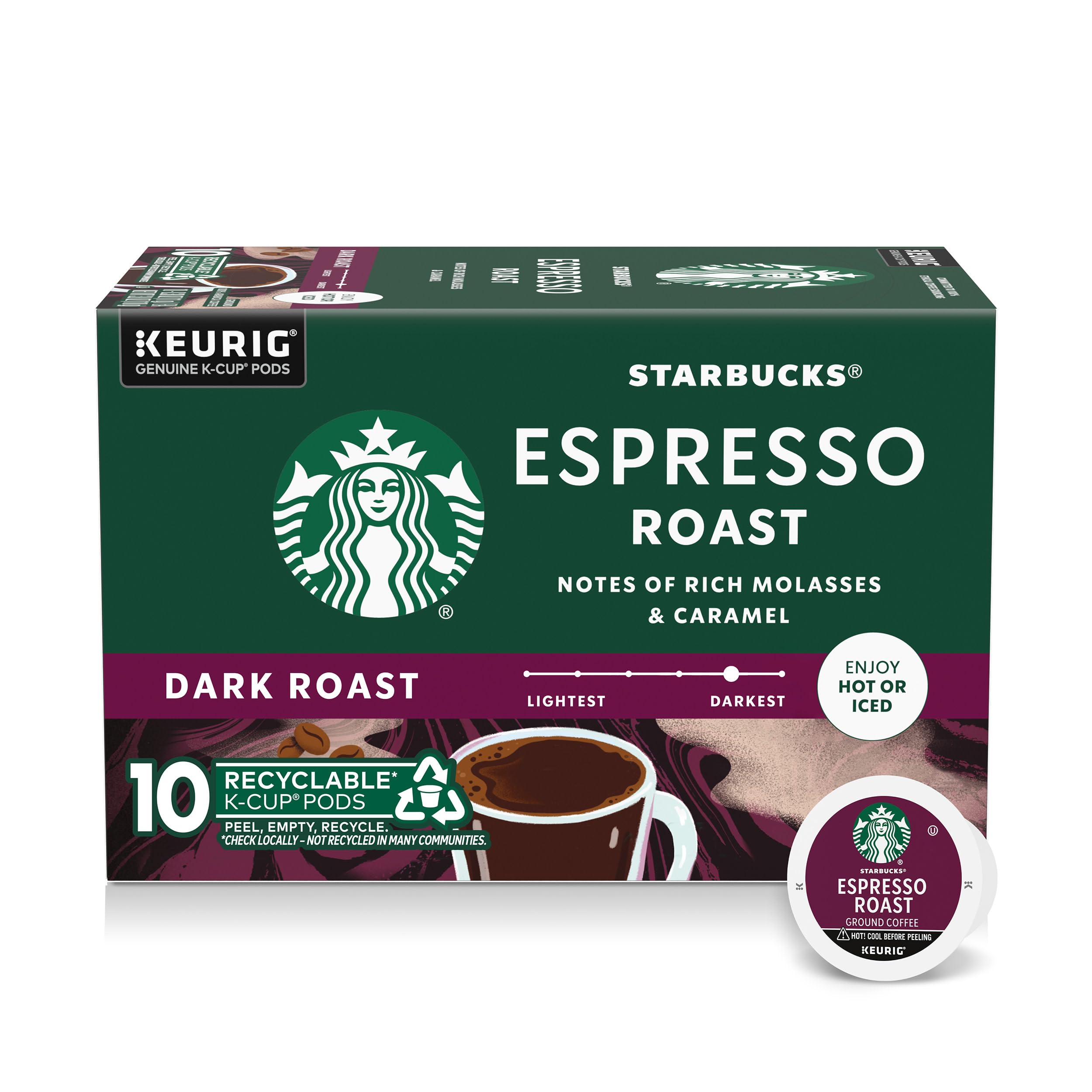 K-Cup Coffee Pods, Espresso Roast, 10 Count