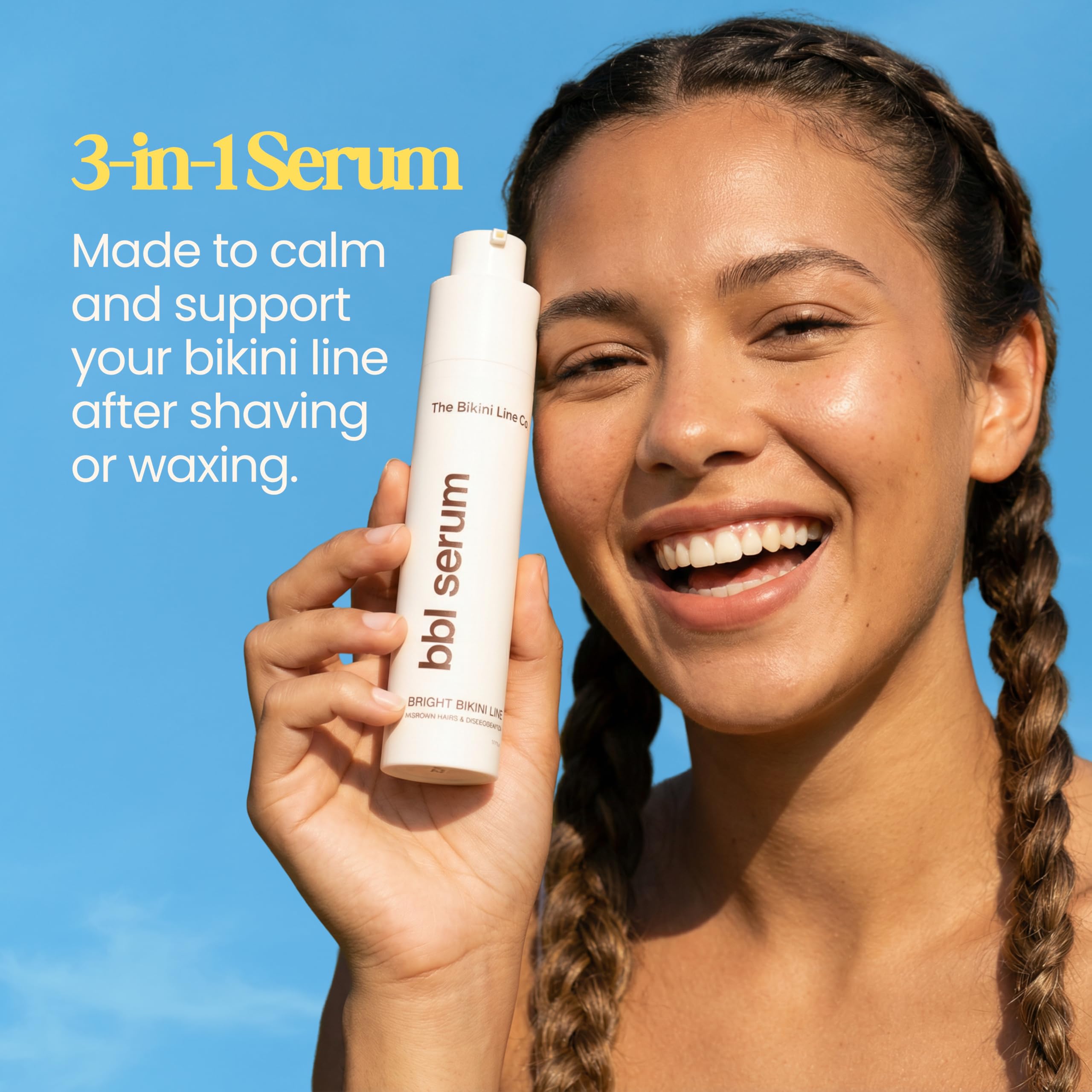BBL Serum – 3-in-1 Bikini Line Care, Fragrance-Free Post-Hair Removal Serum with Salicylic Acid & Niacinamide, Helps Reduce the Look of Ingrown Bumps & Irritation, Designed for Sensitive Skin