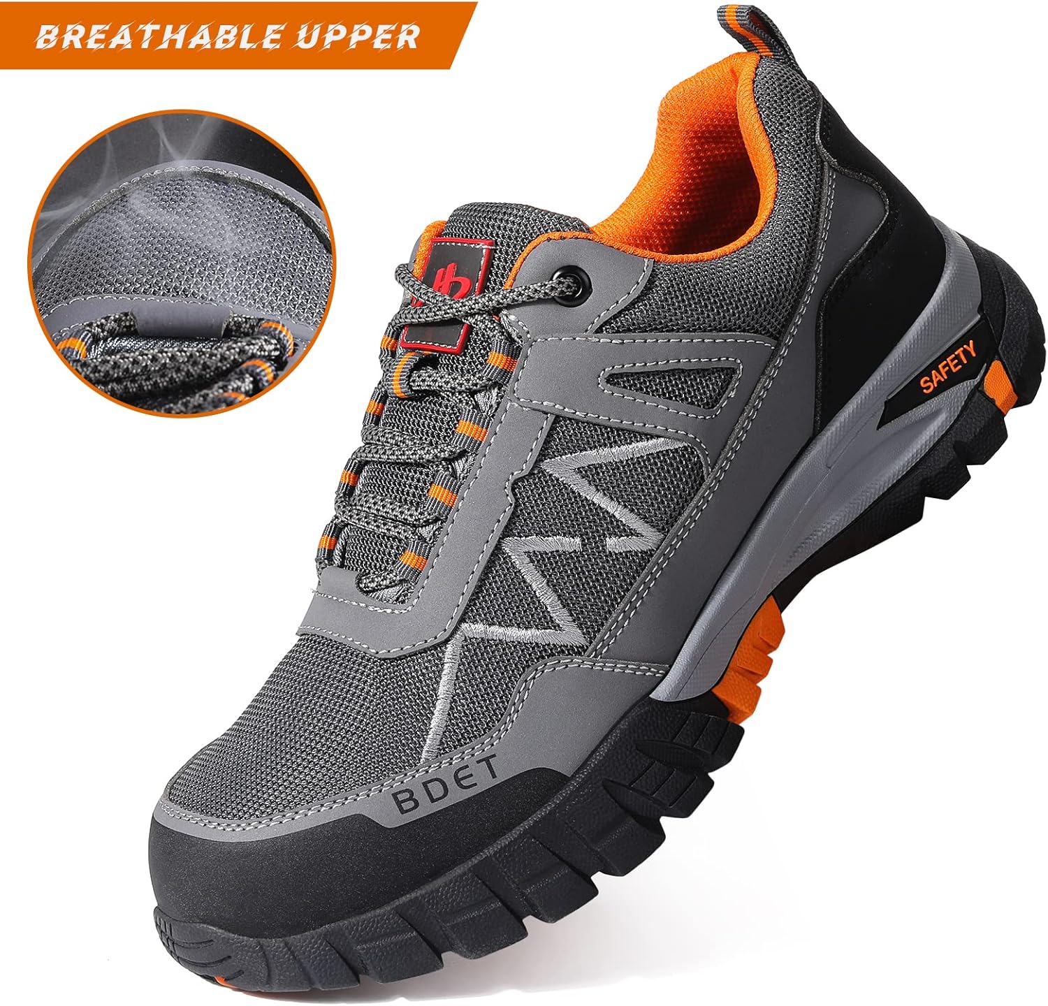 Steel Toe Sneakers Comfortable Safety Shoes for Men Steel Toe Shoes for Women Slip On Construction Work Shoes - Image 4
