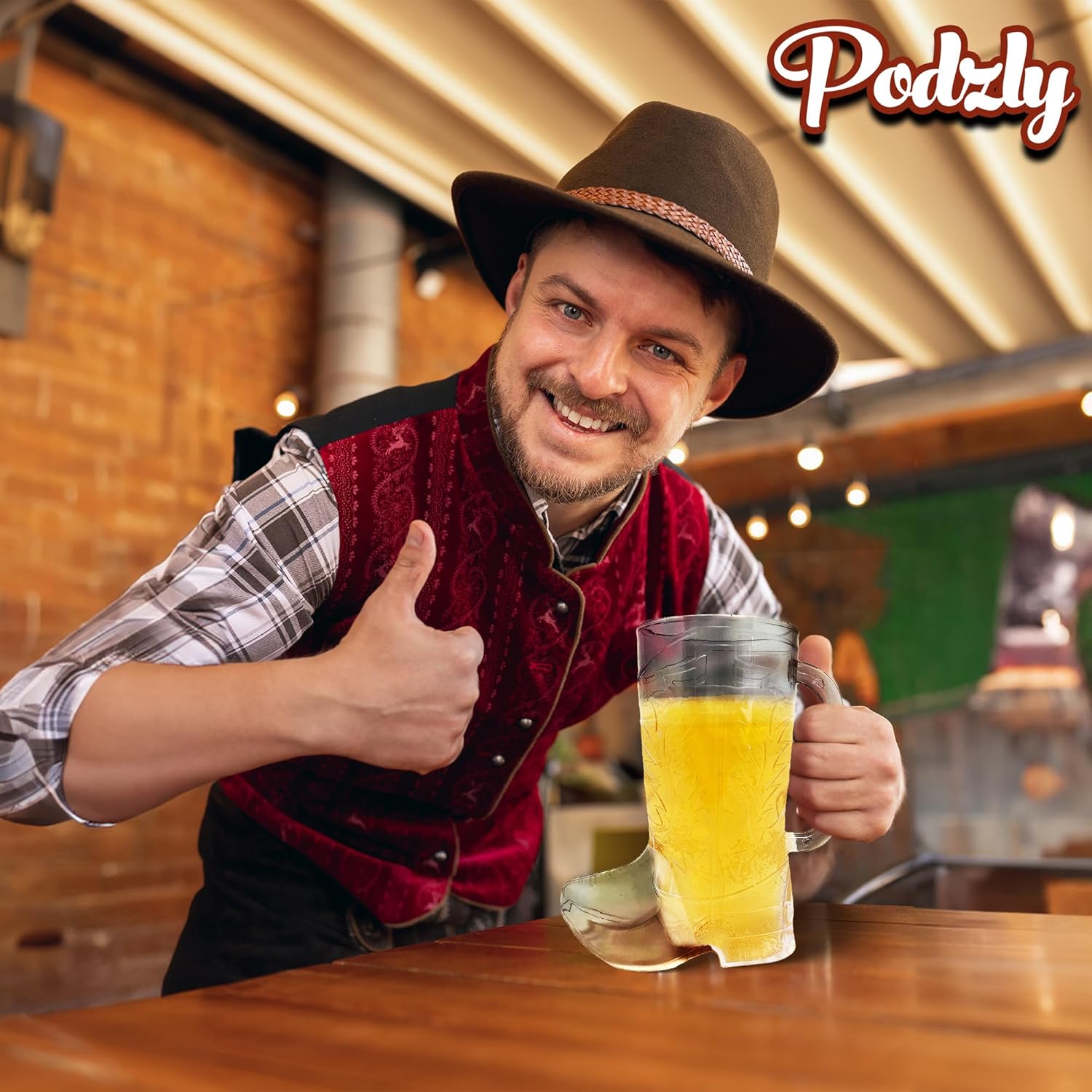 Podzly Cowboy Boot Mugs, 12 Pcs Plastic Drinking Cups, 17 oz, Western Themed Party Decorations, Fun Cowgirl Boot Glasses for Parties, Durable, Reusable