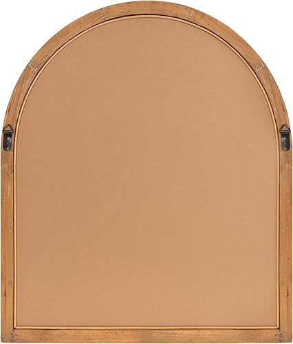 Miniatura 7 de Kate and Laurel Rahfy - Espejo de pared de ratán con arco bohemio, 28 x 32, madera natural, espejo decorativo de madera con marco de ratán auténtico