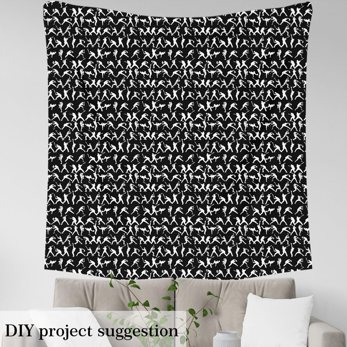 Feelyou Baseball Fabric by The Yard 5 Yards Baseball Player Decorative Waterproof Outdoor Fabric Black Ball Gaming Upholstery Fabric Fashion Sports Theme DIY Reupholstery Fabric
