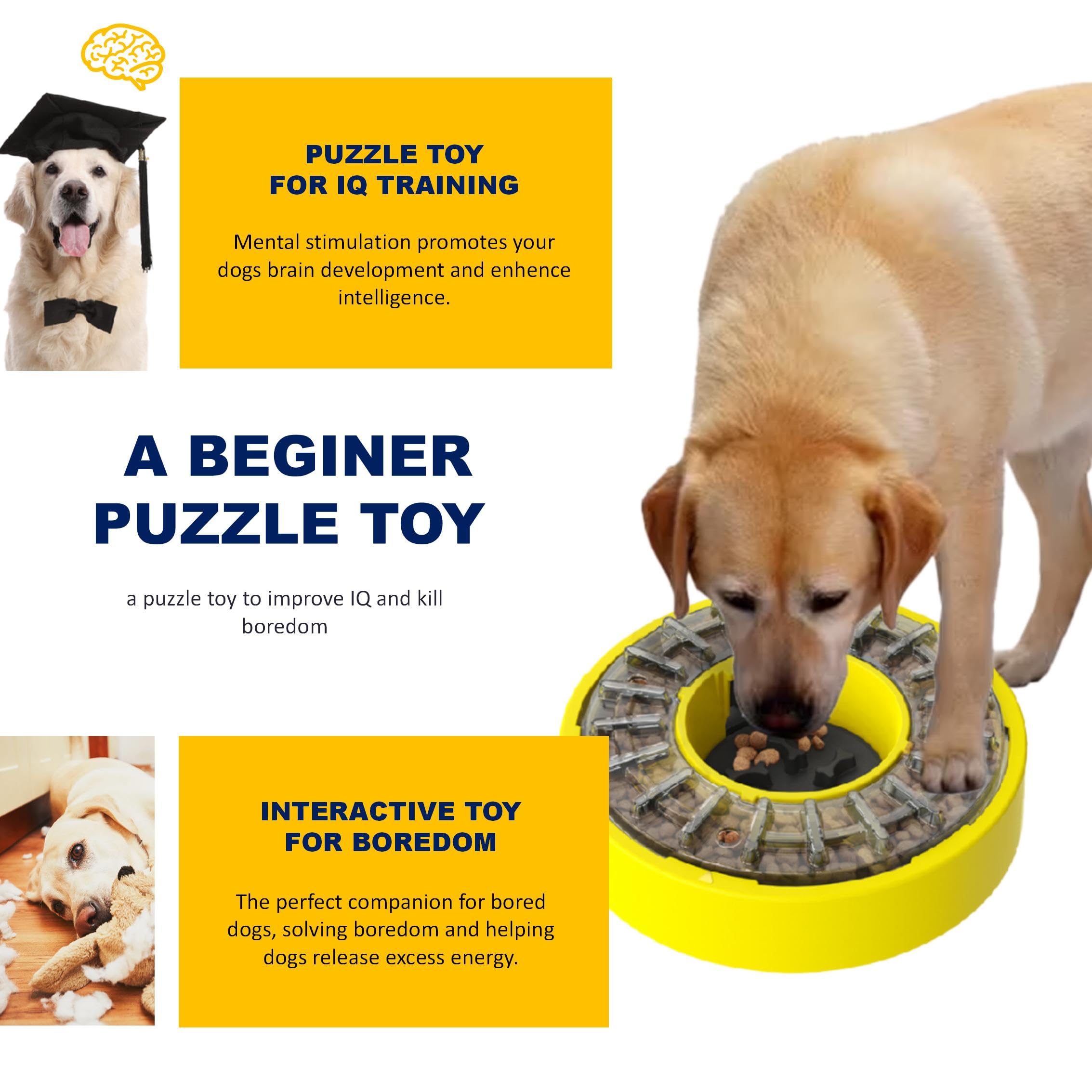 Juguete de rompecabezas para perros, cuencos de alimentación lenta para perros, dispensador de comida para perros, juguetes interactivos para perros, juguetes de rompecabezas para estimulación