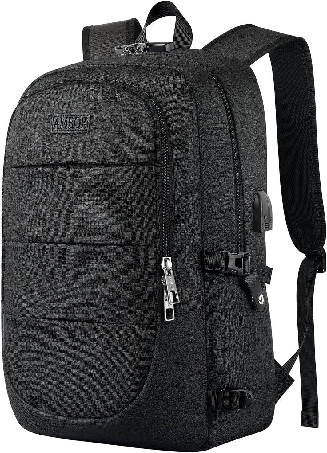 AMBOR Antirrobo Mochila Portatil, 18,4'' Mochila Viaje con Puerto Carga USB