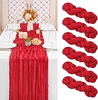 Vista 149 de Showgeous 10 Pack Baby Pink Cheesecloth Table Runner 10FT Long Semi-Sheer Gauze Table Runner Boho or Rustic Wedding Decor for Wedding Decor Arch