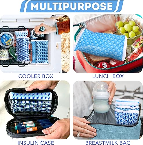 Miniatura 6 de TruHealth Paquetes de hielo para bolsas de almuerzo  Bolsas de hielo reutilizables para refrigerador y lonchera  Paquetes de hielo de gel de larga