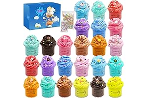 Macaroon Colors Slime Kit for Kids, 24 Pack Cake Donut and Fruit Party Favors Slime