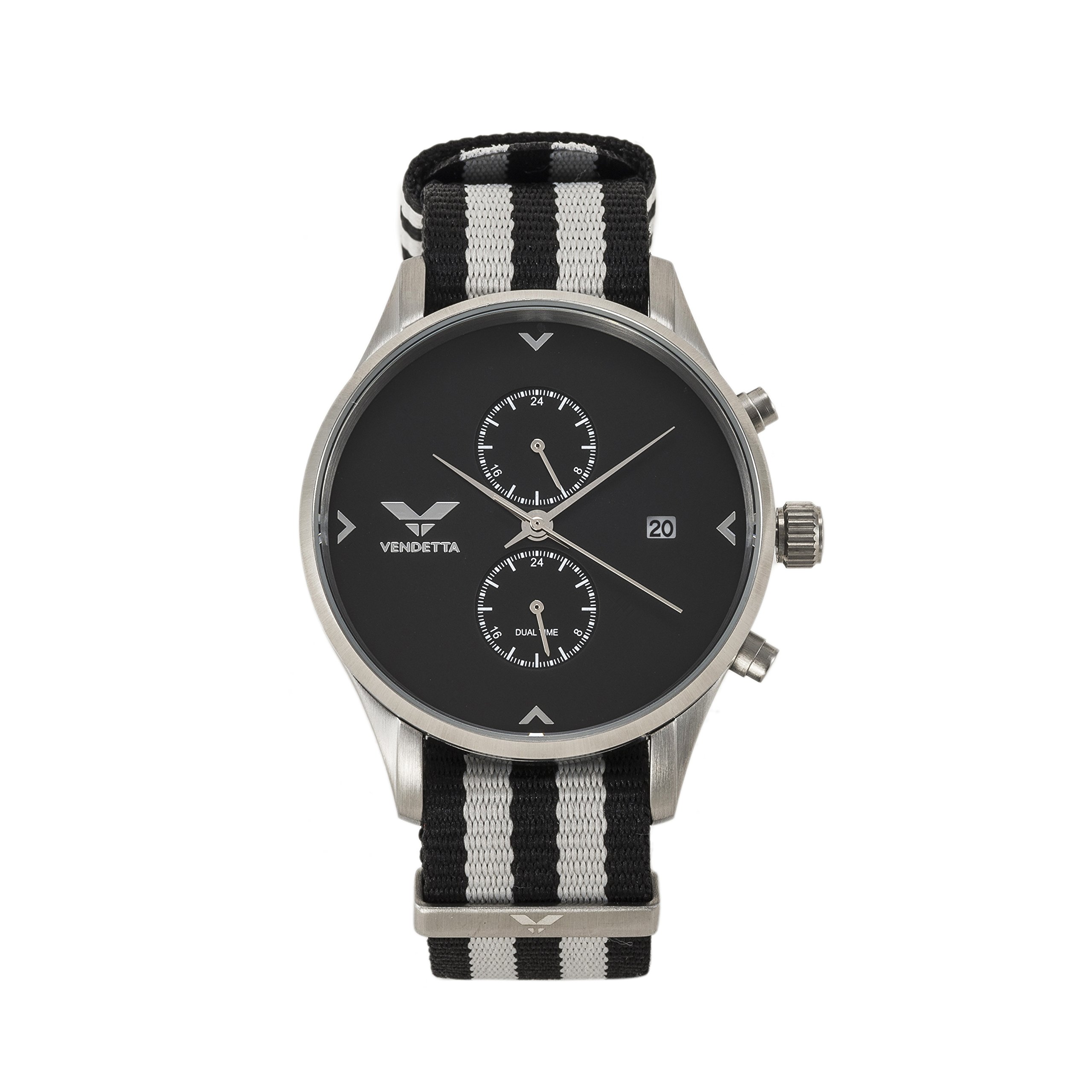 VENDETTA Unisex Adult Analogue Classic Quartz Watch with Nylon Strap VE2066