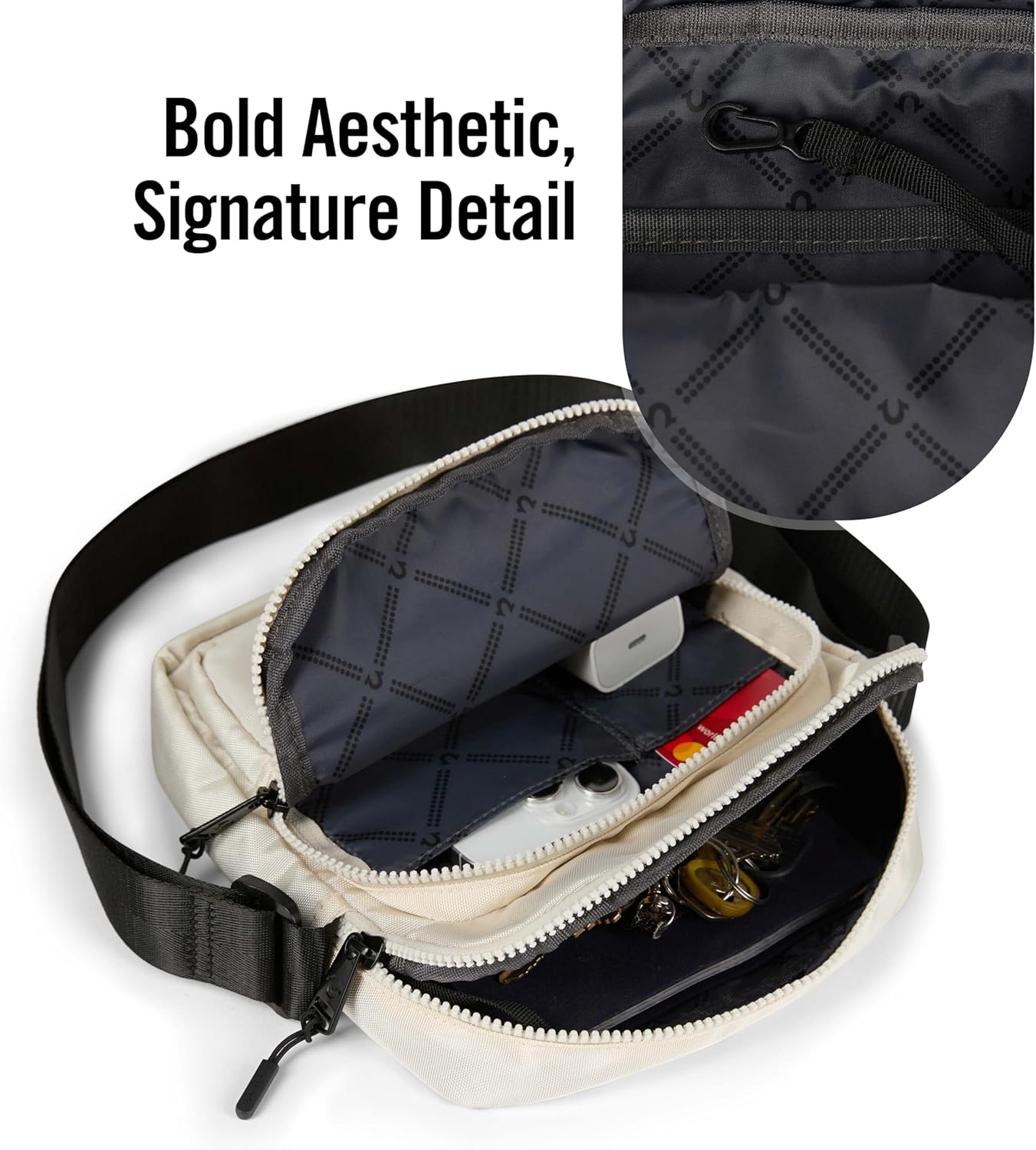 True Religion Small Crossbody Bags for Women and Men - Anti Theft Adjustable Strap Nylon Cross Body Purse for Wallet