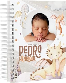 Caderneta De Vacinação Atualizada Tema DRAGÕES BABY com Foto e Nome