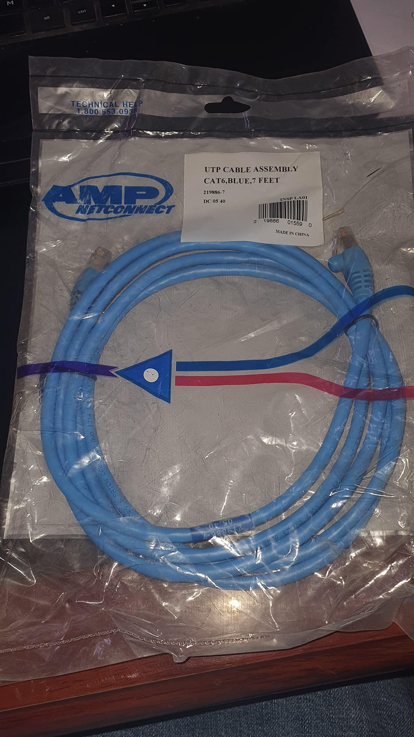 Tyco Electronics CAT 6 SL Series UTP Patch Cord (2m, 7ft, Multicolour) - Set of 10