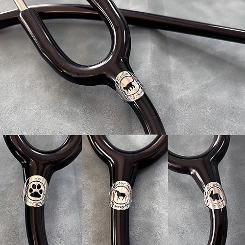 Miniatura 2 de Etiqueta de nombre de estetoscopio personalizada, dije de estetoscopio personalizado para técnico veterinario, accesorios de estetoscopio hechos a