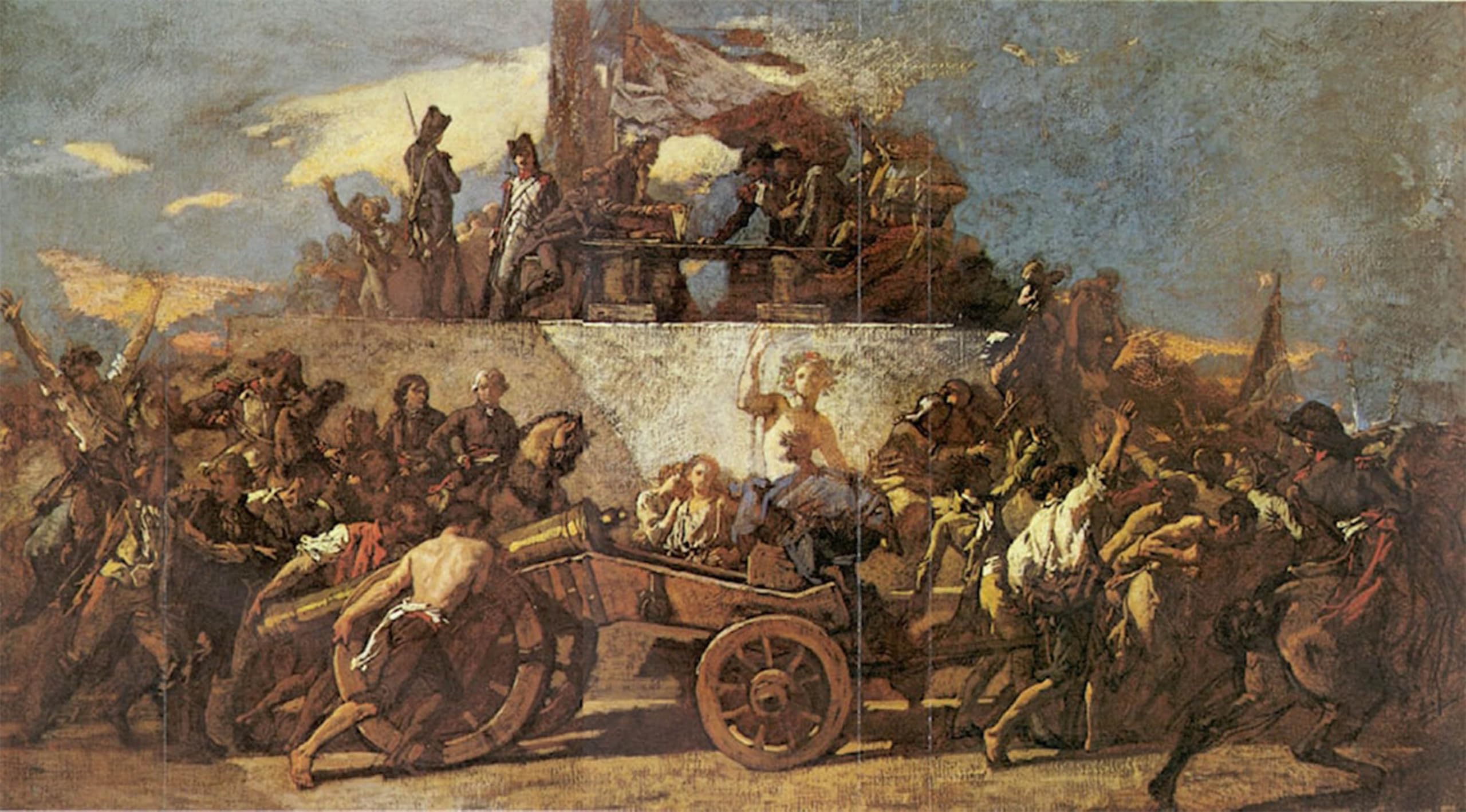 POSTERIIk Vintage Classic Picture Landscape Artwork the Enrollment of the Volunteers of by by Thomas Couture Portrait Canvas Painting for Office Home Decor 60x90cm