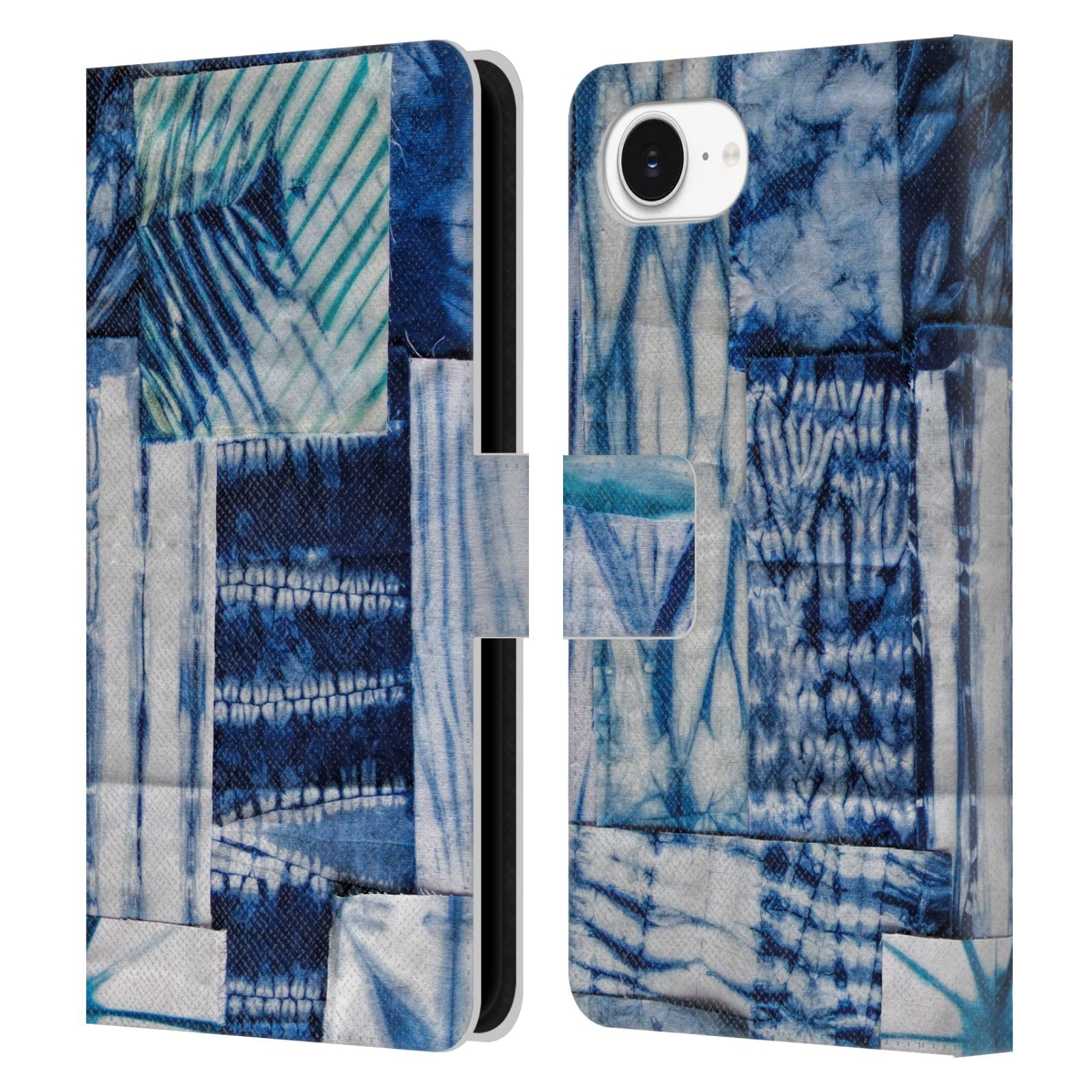 Étui en Cuir iPhone 17e Patchwork Indigo Premium Licenced Aimee Stewart