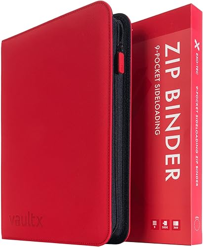 Miniatura 9 de Vault X Carpeta de 9 bolsillos con cremallera para tarjetas, 360 tarjetas, material de álbum Exo-Tec premium, 20 páginas de carga lateral, carpeta