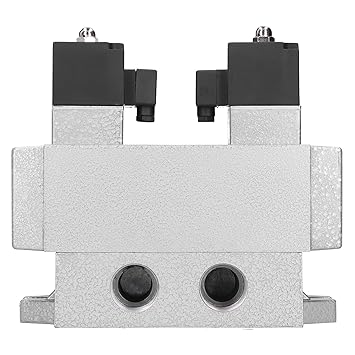 Ubersweet G1in Pneumatic Solenoid Valve, 2 Position 5 Way Valve K Series K25D2H-25 Aluminum Alloy Large Flowing Media for Industrial Machinery Equipment(AC220V)