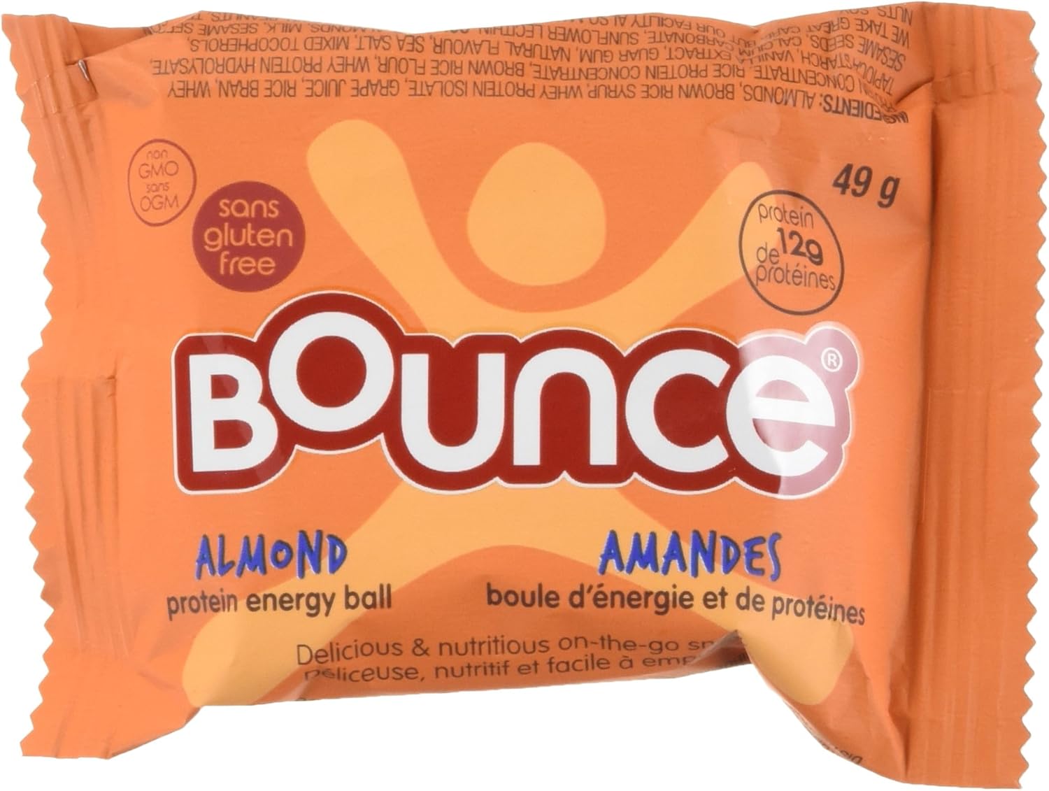 Bounce Almond Protein Energy Ball Whey Protein, Gluten Free, NonGMO