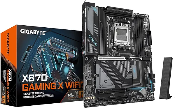 GIGABYTE X870 Gaming X WIFI7 AMD AM5 LGA 1718 Motherboard, ATX, DDR5, 3X M.2, PCIe 5.0, USB4, WIFI7, 2.5GbE LAN, EZ-Latch, 5-Year Warranty