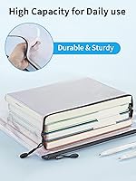 Vista 5 de JARLINK Paquete de 18 tamaños de bolsa de malla con cremallera, impermeable, bolsa de documentos multiusos para suministros de oficina, cosméticos