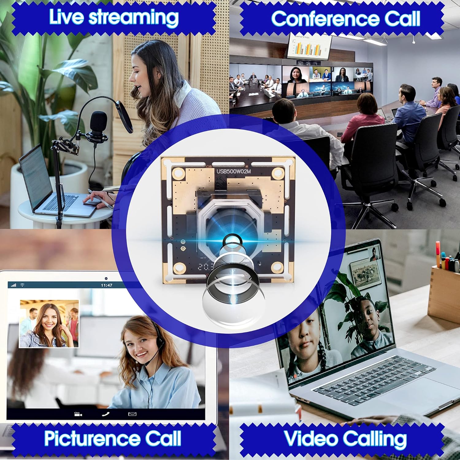 Bеѕt Cуbеr Dеаlѕ 🔥 Autofocus USB Camera Webcam Module Mini HD Cameras CMOS OV5640 USB with Cameras,2592X1944 Webcamera,Tiny Home Nanny USB Camera Module Web Cams for Linux,Windows,Win CE(100 Degree autofocus Lens)