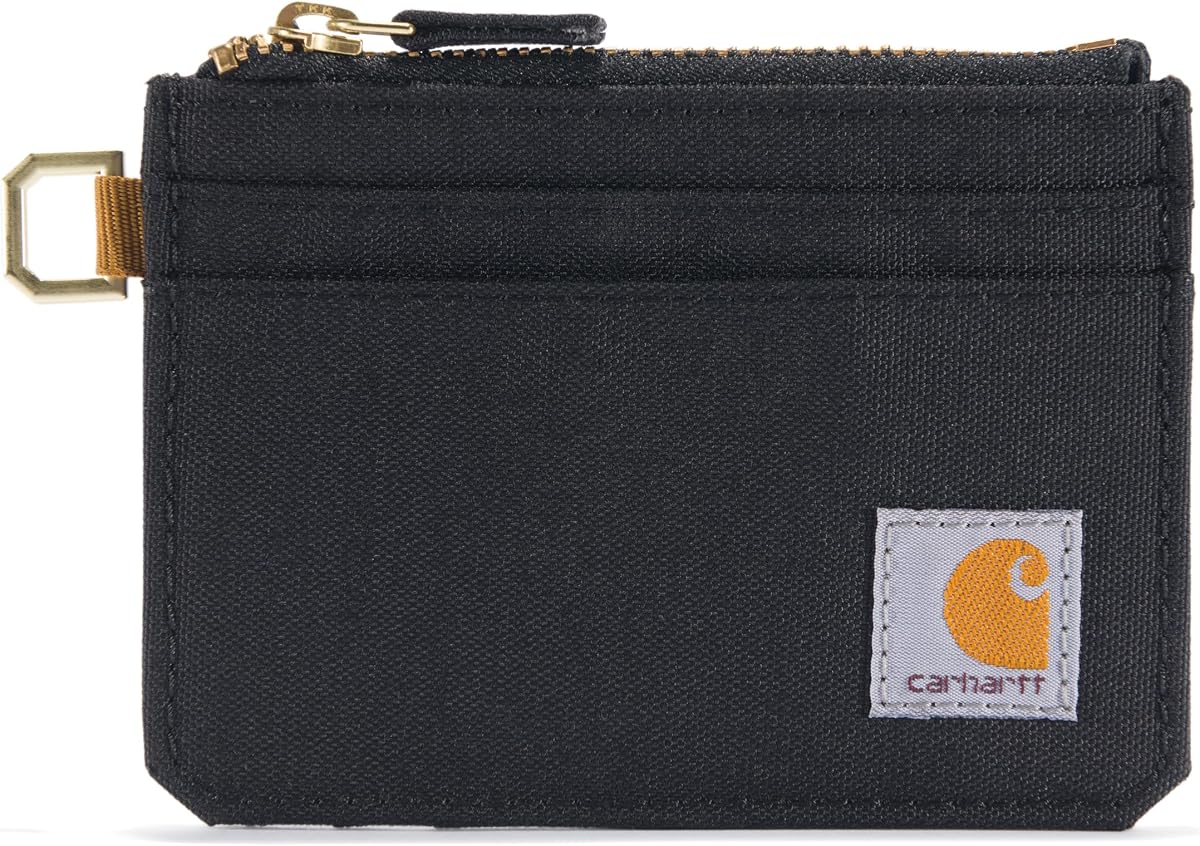 Carhartt Nylon Duck Zippered Card Keeper Wallet Black | Women's