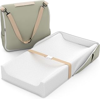 Baby Changing Pad, Portable Travel Diaper Mat with Waterproof Lining, Converts to Backpack for Gas Station & Airplane, Non-Slip Leather Base fits Dresser Top, 31" Large Station