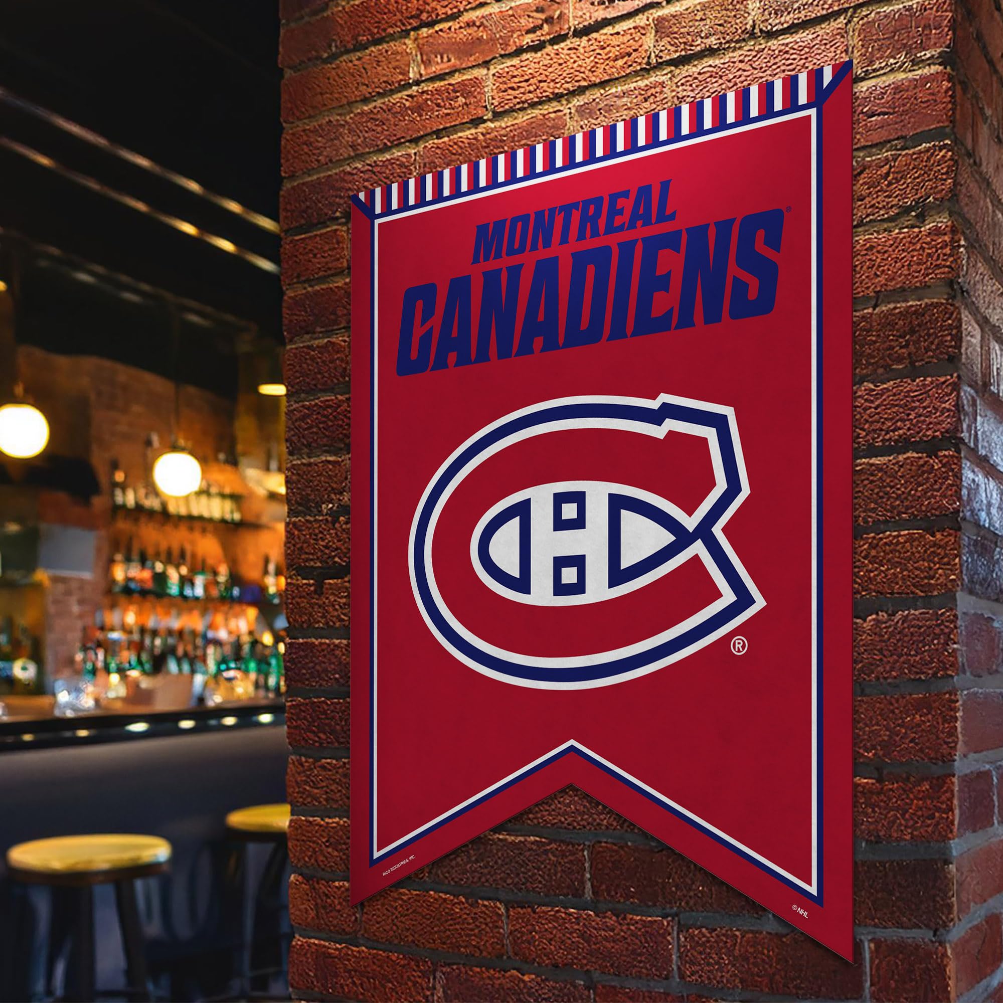 Rico Industries Fanion en feutre de hockey des Canadiens de Montréal de la LNH 45,7 x 61 cm
