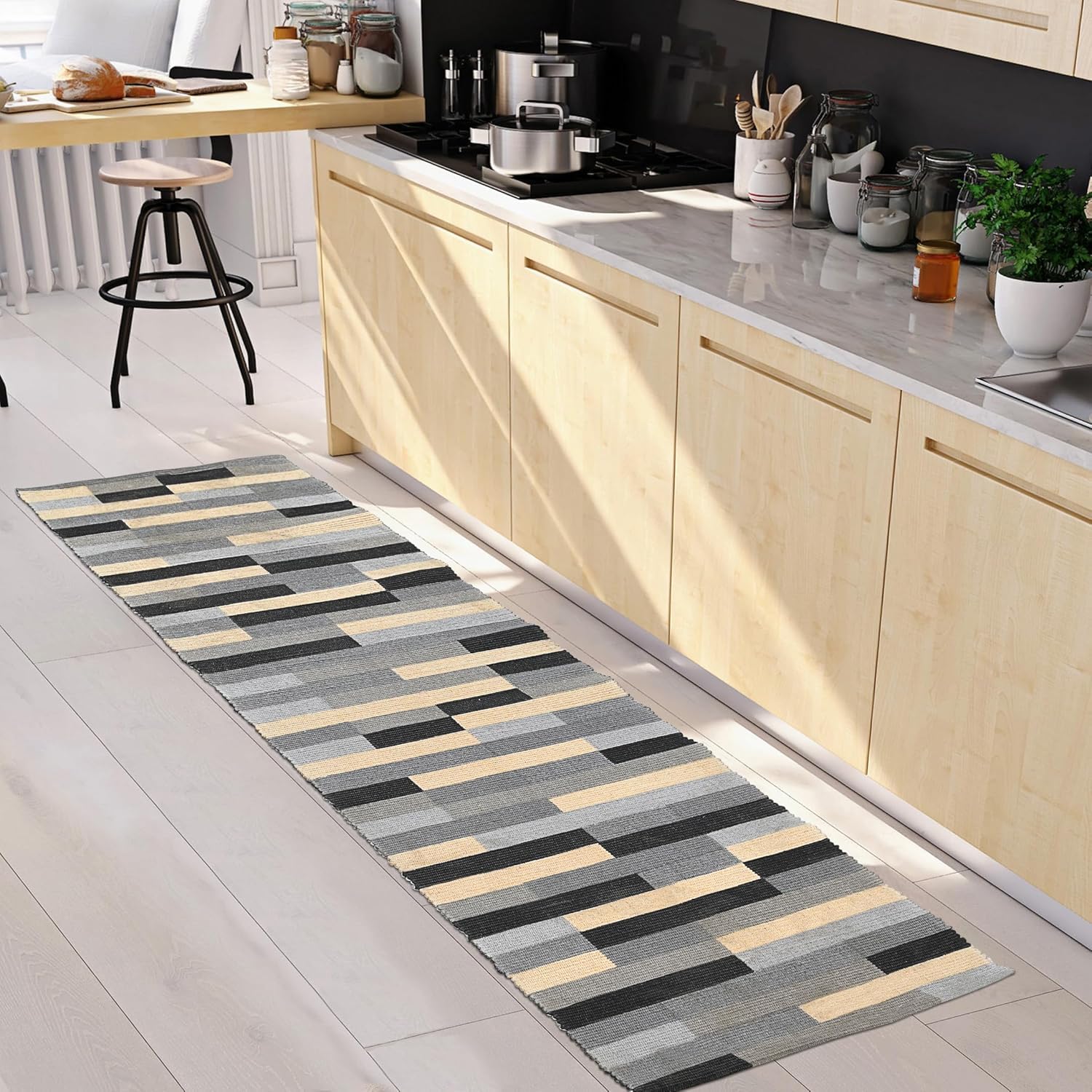 Handwoven Cotton Rug Runner - 60x152cm -9