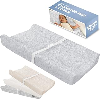Jool Baby Soft Changing Pad + Washable Cover - (Wave Pattern, Gray)