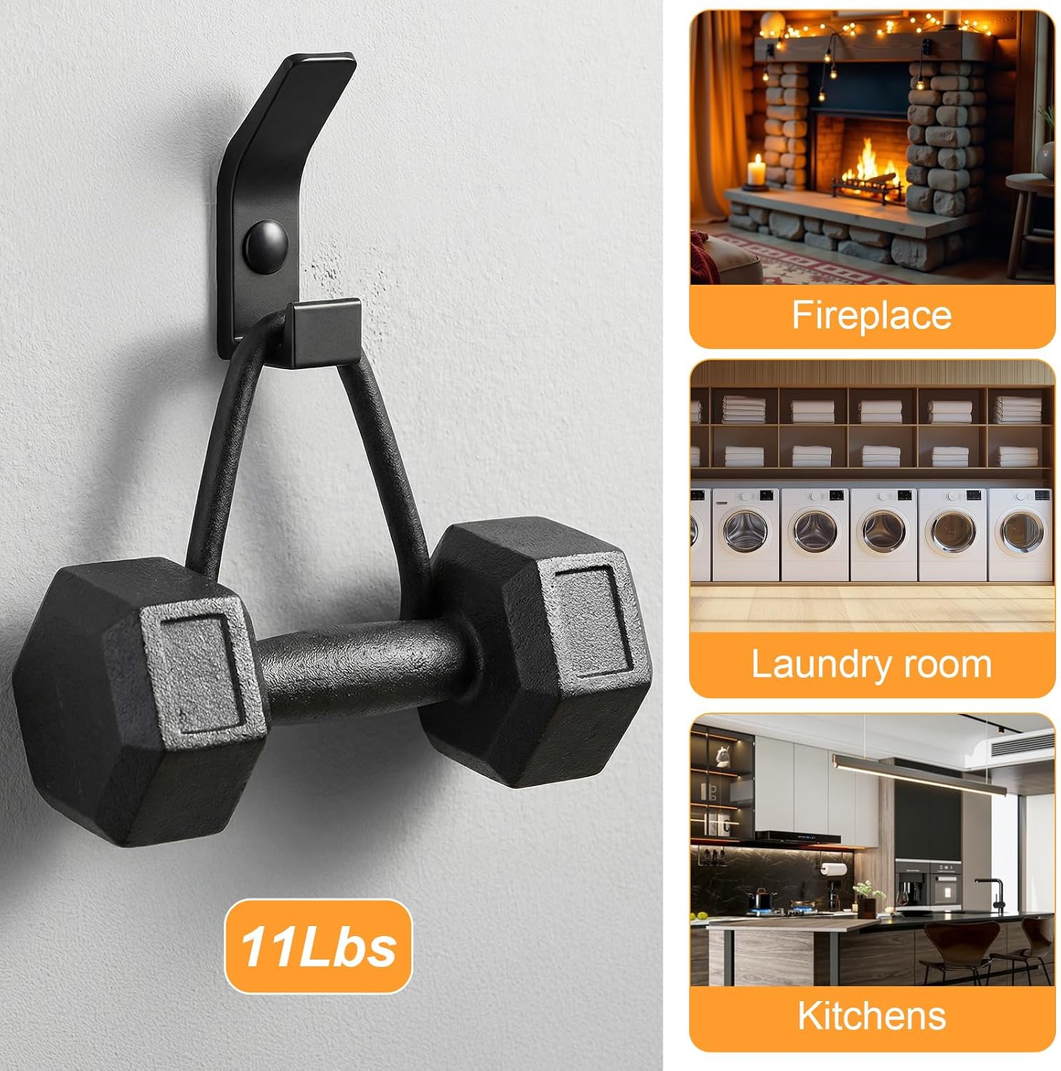 10 Pack Lotion Dispenser Magnetic Coat Hook Heavy Duty, Black Magnetic Towel Bar for Metal Door Fridge, Strong Magnetic Coat Hooks Heavy Duty with Rubber Coated, Multipurpose Magnetic Hooks