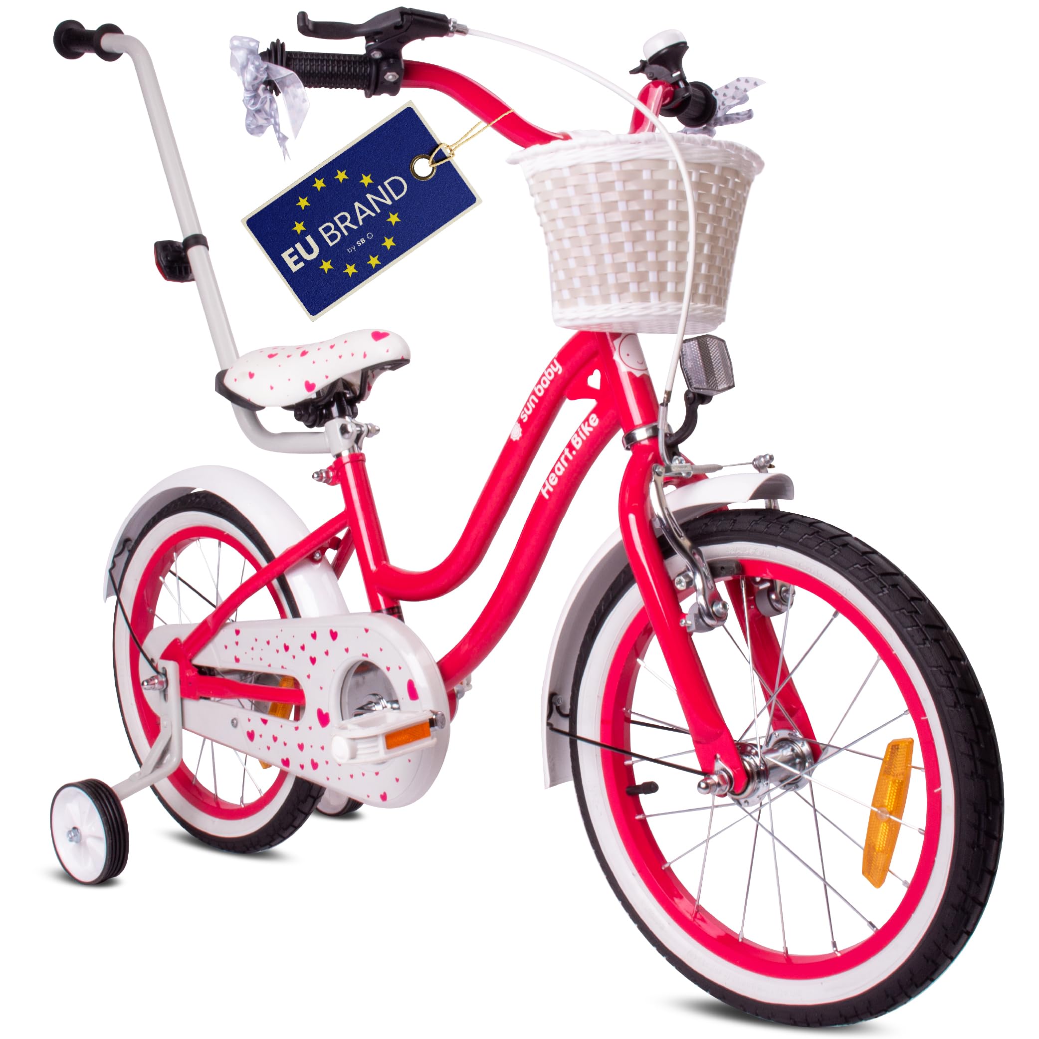 sun baby Bicicleta para niñas Heart Bike, tamaño de Rueda 12 14 16 Pulgadas, con Barra de Empuje Desmontable, Bicicleta Infantil para niñas de 2 a 6 años — view 25