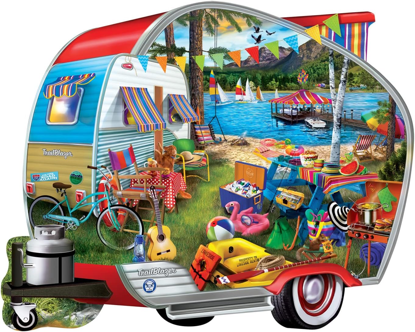 MasterPieces 1000 Piece Jigsaw Puzzle for Adults, Family, Or Youth - Happy Campers - 25.55"x 20.42"