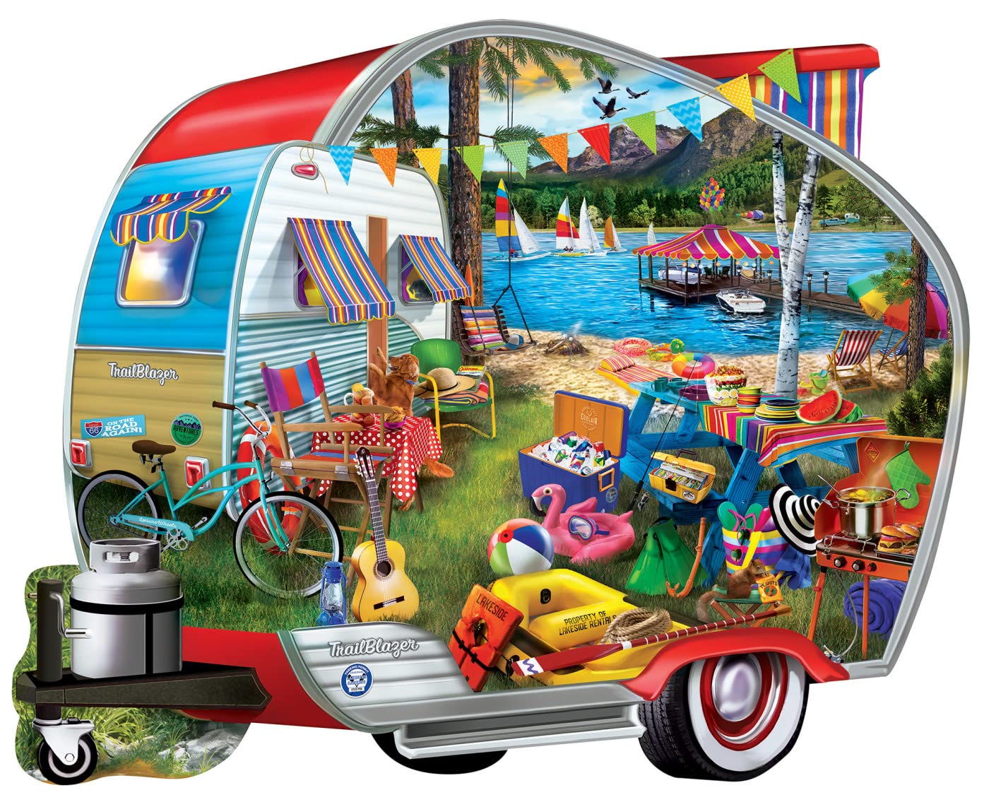 MasterPieces 1000 Piece Jigsaw Puzzle for Adults, Family, Or Youth - Happy Campers - 25.55"x 20.42" - Image 4