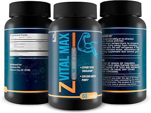 Miniatura 4 de Z Vital Max N02 - Alpha XR Bloodflow Expandir - Expande las venas y tejidos con un mayor flujo sanguíneo - Fabricado con L-Argenina de origen