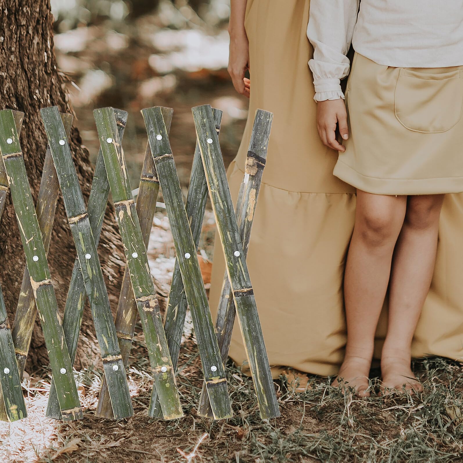 Recinzione Bambù Espandibile per Giardino, Supporto Piante