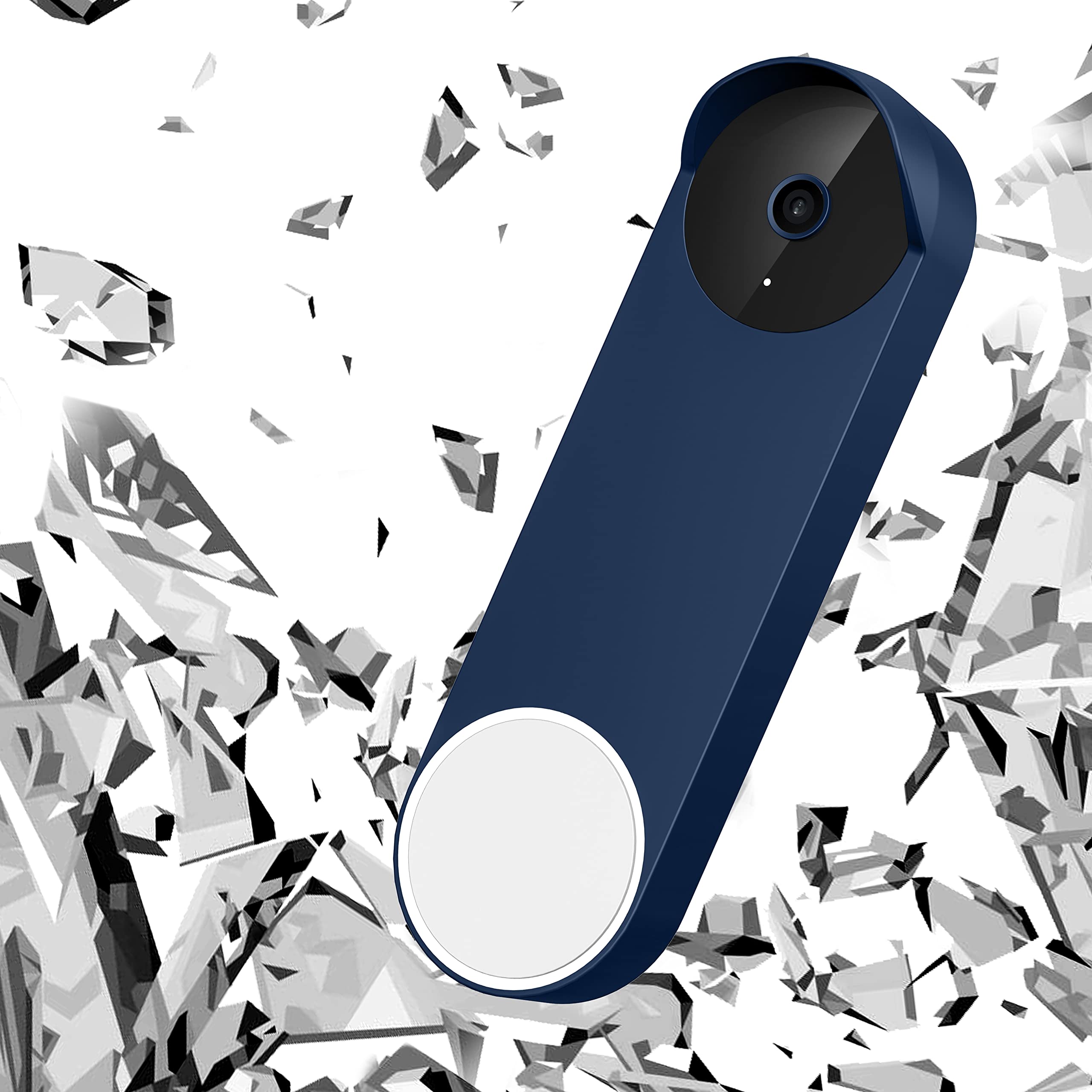 Custodia in silicone per campanello Google Nest 2021 (batteria), custodia protettiva in silicone compatibile con Google Nest (batteria), accessori per il Google Nest campanello