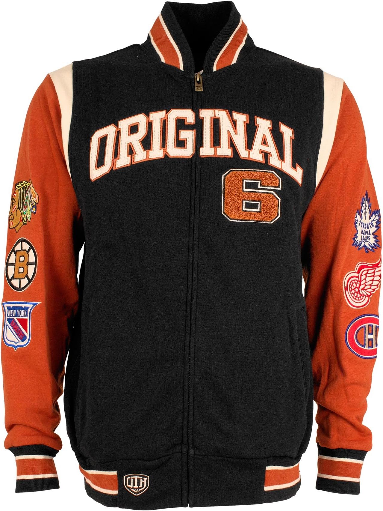 NHL Original 6 Funton Full Zip Collard Fleece Trac