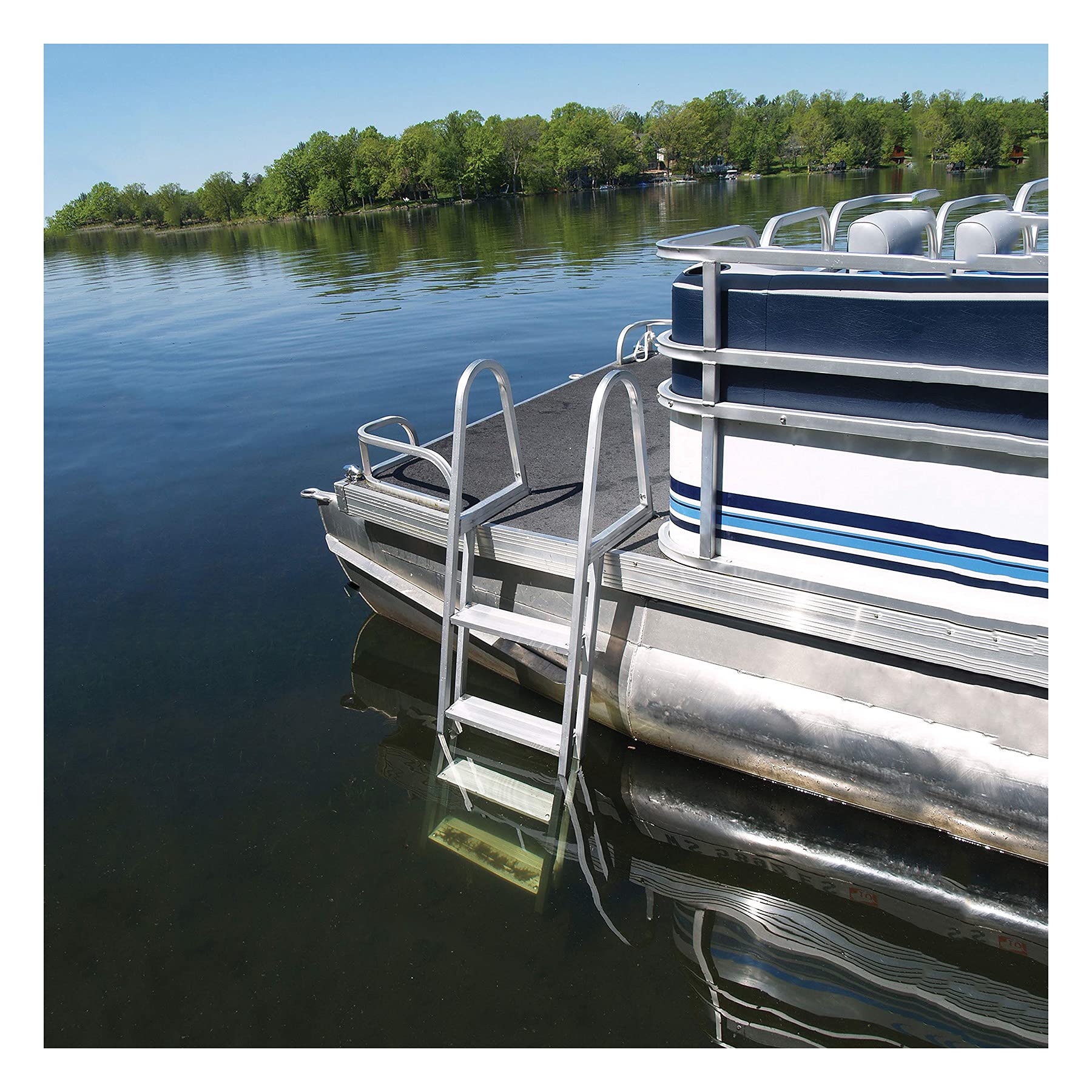 Échelle de bain pliante 4 marches larges supportant 350 LB pour yacht