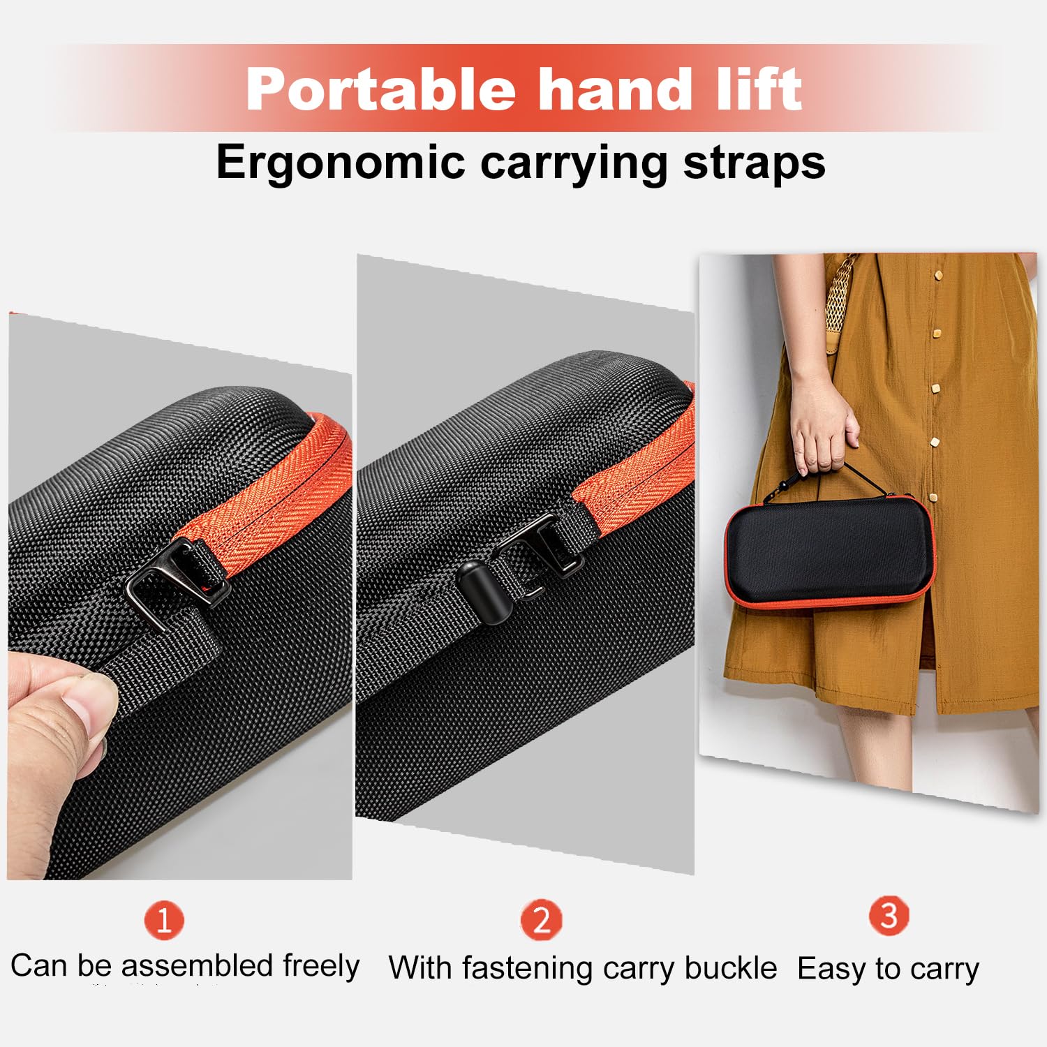 Rangement EVA pour microphone,microphone de transport, avec des espaces intérieurs séparés,pour JBL PartyBox/SENNHEISER microphone sans fil,microphones rechargeables,sac de voyage,housse de protection
