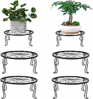 黒檀のあしつき花台です Amazon | BOLESKA 4個組花台 アイアンフラワースタンド 観葉植物