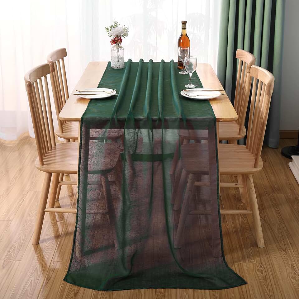 green table runner