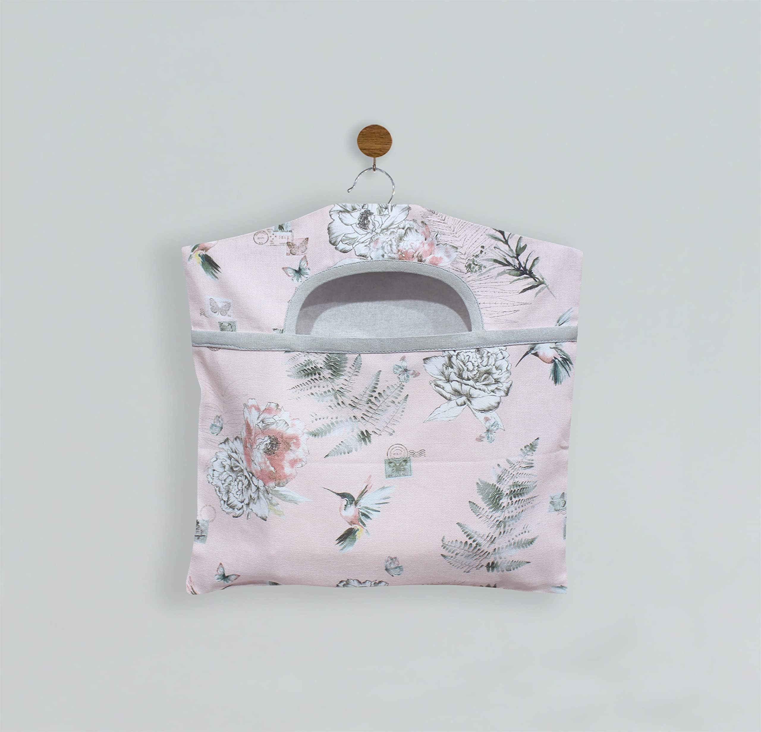 Cotton Candy - Smart Storage Peg Bag with Hanging Hook for Laundry/Home/Kitchen/Balcony Decoration Organiser- Small (Lavendar) humming birds design (B083JZ61GL) Amazon Price History, Amazon Price Tracker