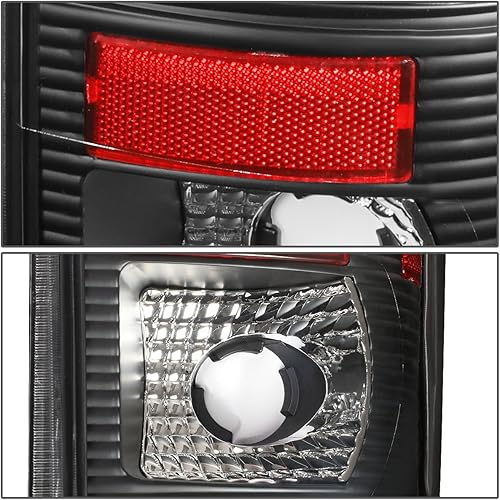 Miniatura 4 de DNA MOTORING TL-F15097-LED-RD3D-BK-CL Conjunto de luz trasera LED 3D para lado del conductor y del pasajero compatible con Ford F250 F350 F450 F550